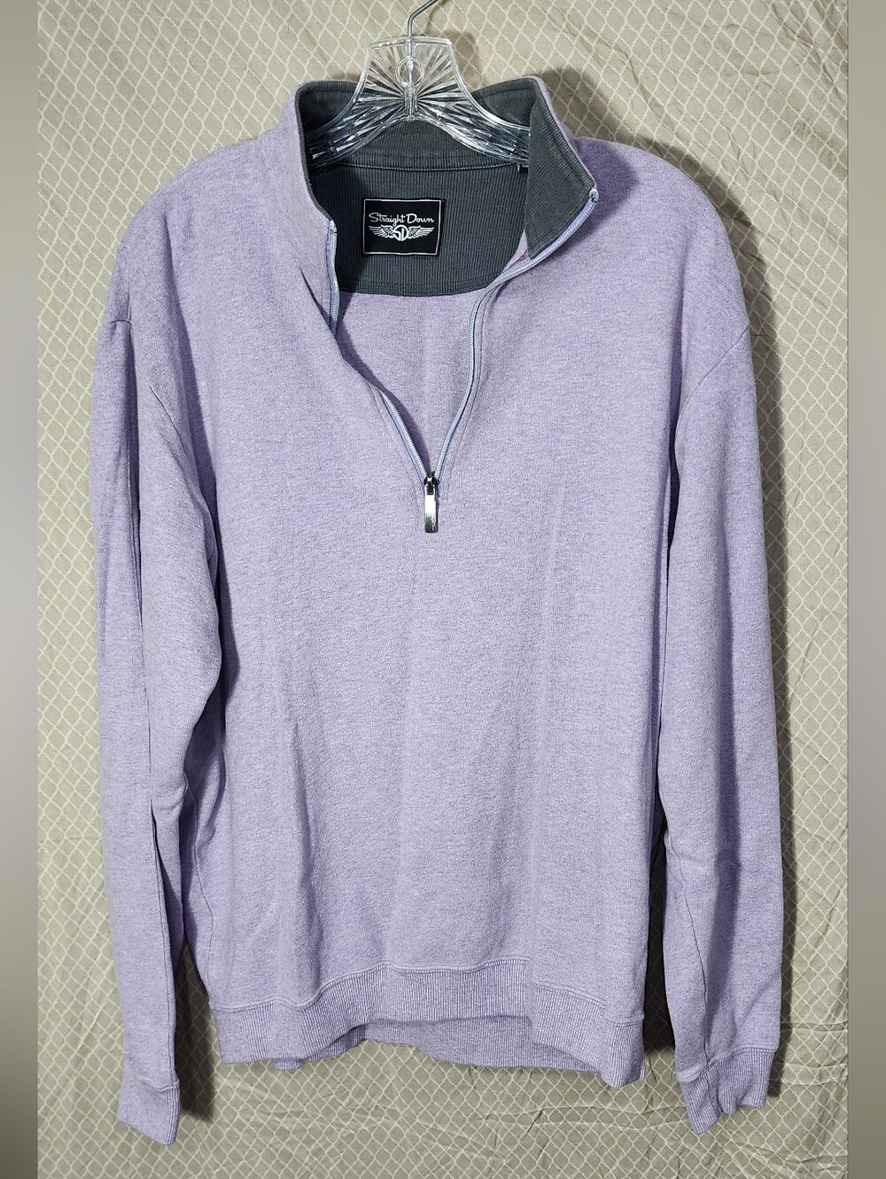 Straight Down Lavender Quart Zip Pullover Sweatshirt/Jacket Women's Medium Used